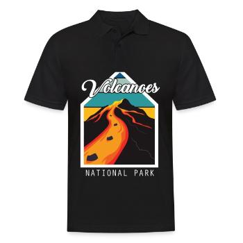 Vulkan Nationalpark Insel Hawaii Vulkan Souvenir - Männer Poloshirt - Schwarz - Vorne - Kai (181cm)