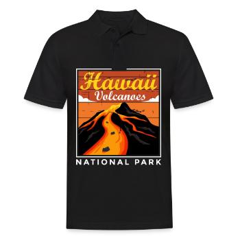 Volcano National Park Hawaii Souvenir Volcanic Island - Men's Polo Shirt - black - Front - Kai (181cm)