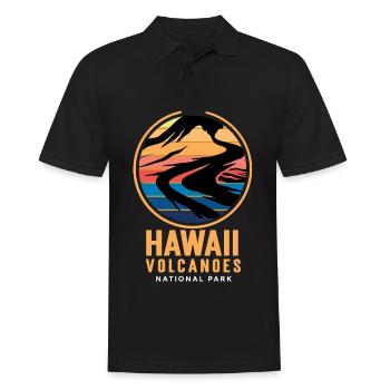 Hawaii Volcanoes Nationalpark Vulkan Insel Souveni - Männer Poloshirt - Schwarz - Vorne - Kai (181cm)