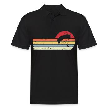 Lignes Soleil et Rétro - Parapente - - Polo Homme - noir - Devant - Kai (181cm)