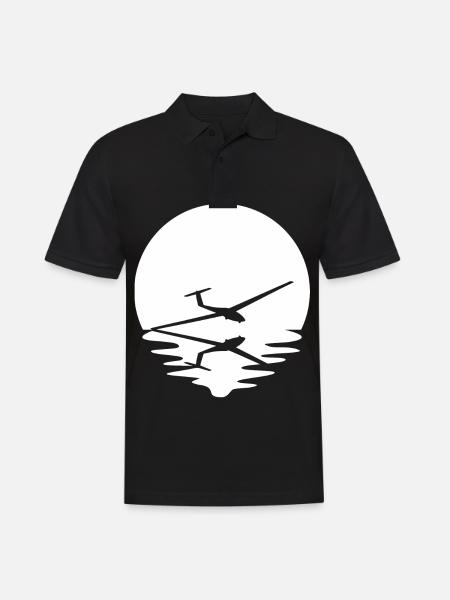 Circle and Reflection - Glider - - Men's Polo Shirt - black
