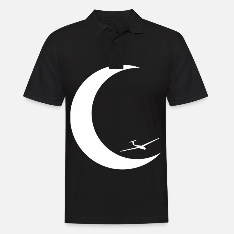 Crescent Moon - Glider - - Men's Polo Shirt - black
