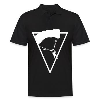Triangle - Paragliding - (3) - Men's Polo Shirt - black - Front - Kai (181cm)