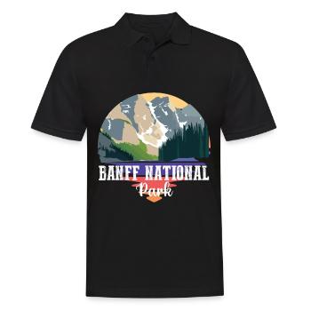 Banff Alberta Canada Terrain de camping Lake Louise Nati - Polo Homme - noir - Devant - Kai (181cm)