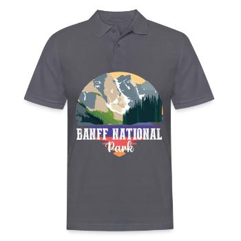 Banff Alberta Canada Terrain de camping Lake Louise Nati - Polo Homme - charbon - Devant - Nico (186cm)
