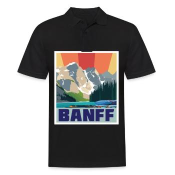Parc national Banff Lake Louise Canada Camping Albe - Polo Homme - noir - Devant - Kai (181cm)