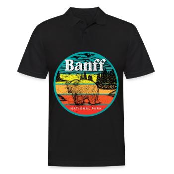 Parc national Banff Grizzly Bear Alberta Camping Moun - Polo Homme - noir - Devant - Kai (181cm)