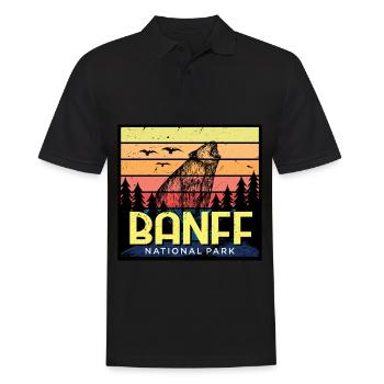 Canada Parc national de l’Alberta Banff Grizzly Bear Cam - Polo Homme - noir - Devant - Kai (181cm)