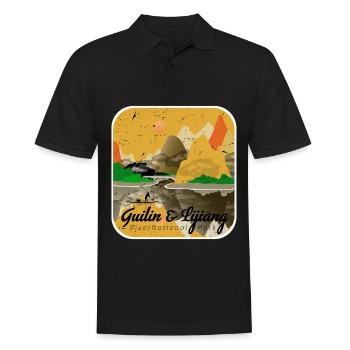 Guilin Lijiang National Park China River Li Campin - Männer Poloshirt - Schwarz - Vorne - Kai (181cm)