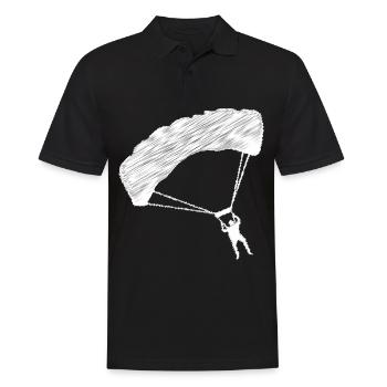 Gleitschirmfliegen - (1) - Männer Poloshirt - Schwarz - Vorne - Kai (181cm)