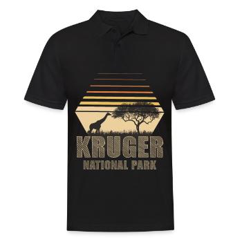 Parc national Kruger Afrique du Sud Girafe Faune Saf - Polo Homme - noir - Devant - Kai (181cm)
