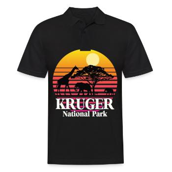 Parc national d’Afrique du Sud Safari Kruger Elephant Giraf - Polo Homme - noir - Devant - Kai (181cm)