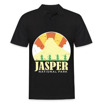 Parc national du Canada Jasper Alberta Souvenir Icefi - Polo Homme - noir - Devant - Kai (181cm)