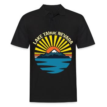 California Lake Tahoe Camping Randonnée Nature Wildl - Polo Homme - noir - Devant - Kai (181cm)