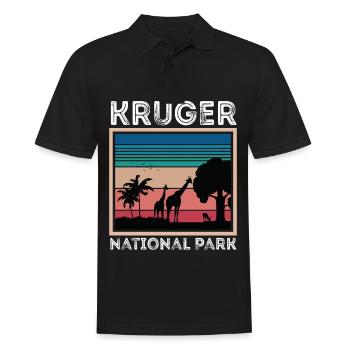 Parc national de la Girafe Afrique Kruger Safari Big Fiv - Polo Homme - noir - Devant - Kai (181cm)