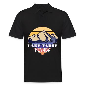 Lac Tahoe Montagnes Faune Grizzli Californie - Polo Homme - noir - Devant - Kai (181cm)