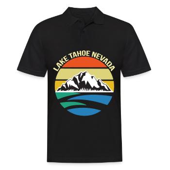 Montagnes Lac Tahoe Californie Nature Camping Randonnée - Polo Homme - noir - Devant - Kai (181cm)