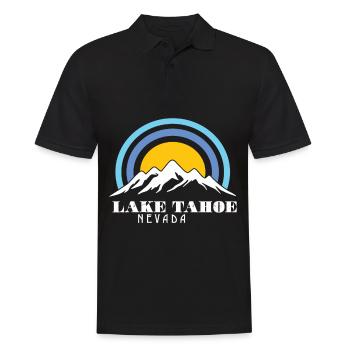 Californie Nevada Lake Tahoe Camping Randonnée Sauvage - Polo Homme - noir - Devant - Kai (181cm)
