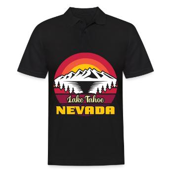 Lac Tahoe Montagnes Faune Camping Randonnée Natu - Polo Homme - noir - Devant - Kai (181cm)