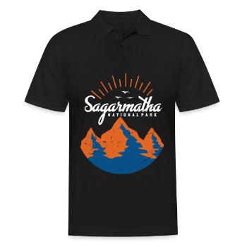 Sagarmatha Parc national de l’Everest Népal Tibet Neige - Polo Homme - noir - Devant - Kai (181cm)