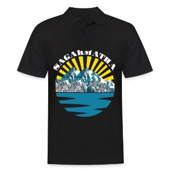 Parc national de l’Everest Sagarmatha au Tibet Népal - Polo Homme - noir - Devant - Kai (181cm)