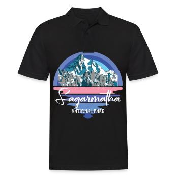 Parc national de l’Everest Sagarmatha Mountains au Tibet Nep - Polo Homme - noir - Devant - Kai (181cm)