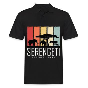 Parc national de Tanzanie Afrique Safari Serengeti Souv - Polo Homme - noir - Devant - Kai (181cm)