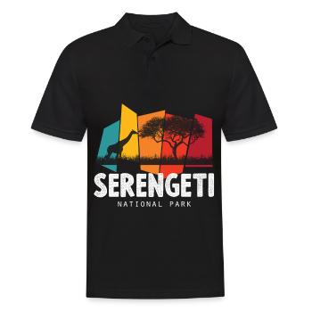 Serengeti Safari Parc National Afrique Savannah Giraf - Polo Homme - noir - Devant - Kai (181cm)