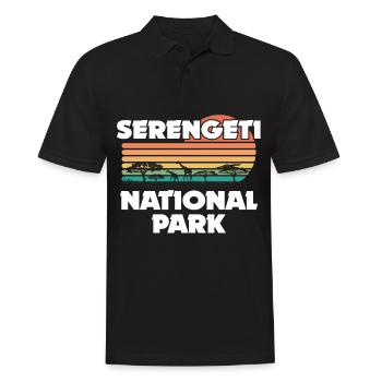 Parc national du Serengeti Africa Safari dans la Savane - Polo Homme - noir - Devant - Kai (181cm)