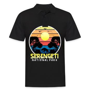 Africa Safari Parc national du Serengeti Tanzanie Sava - Polo Homme - noir - Devant - Kai (181cm)