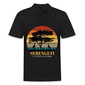 Girafe Serengeti Safari Afrique Parc National Tansa - Polo Homme - noir - Devant - Kai (181cm)