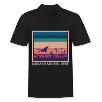 Korallenriff Australien Great Barrier Reef Tauchen - Männer Poloshirt - Schwarz - Vorne - Kai (181cm)