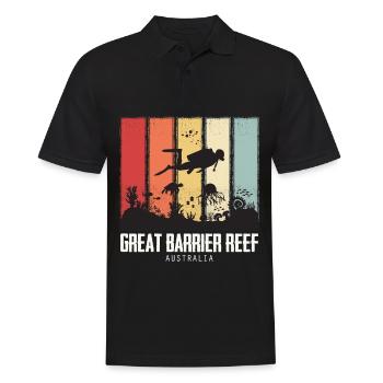 Great Barrier Reef Tauchen Australien Korallenriff - Männer Poloshirt - Schwarz - Vorne - Kai (181cm)