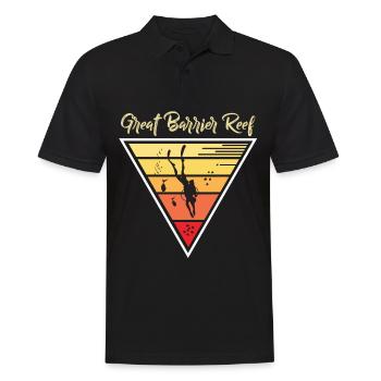 Tauchen Australien Great Barrier Reef Souvenir Tau - Männer Poloshirt - Schwarz - Vorne - Kai (181cm)