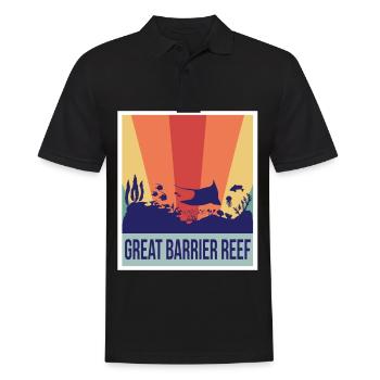 Tauchen Great Barrier Reef Souvenir Australien Tau - Männer Poloshirt - Schwarz - Vorne - Kai (181cm)