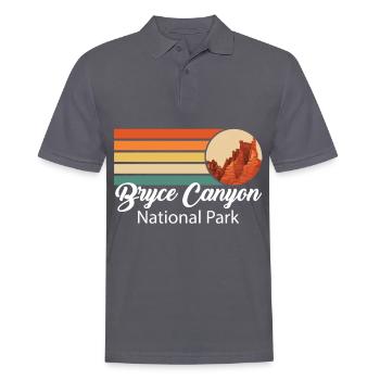 Parc national de Bryce Canyon Utah Rocks Souvenir Wan - Polo Homme - charbon - Devant - Nico (186cm)
