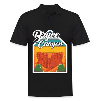 Mur de formation rocheuse de Bryce Canyon Utah - Polo Homme - noir - Devant - Kai (181cm)