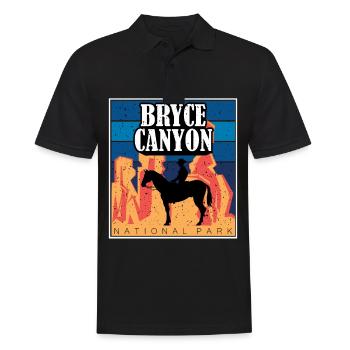 Parc national de Bryce Canyon Utah Souvenir Randonnée - Polo Homme - noir - Devant - Kai (181cm)