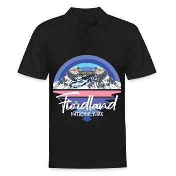 Nationalpark Fiordland Souvenir Neuseeland Tourist - Männer Poloshirt - Schwarz - Vorne - Kai (181cm)