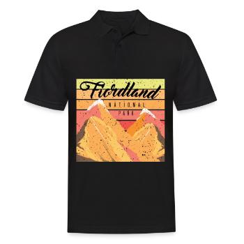 Parc national de Fiordland Nouvelle-Zélande Nature Mountains Wan - Polo Homme - noir - Devant - Kai (181cm)