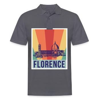 Cathédrale de Florence Italie Dôme Toscane Italiei - Polo Homme - charbon - Devant - Nico (186cm)