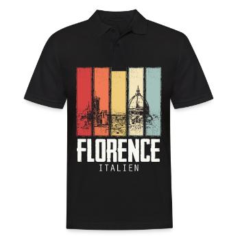 Italy Florence Dome Tuscany Cathedral Skyline - Men's Polo Shirt - black - Front - Kai (181cm)