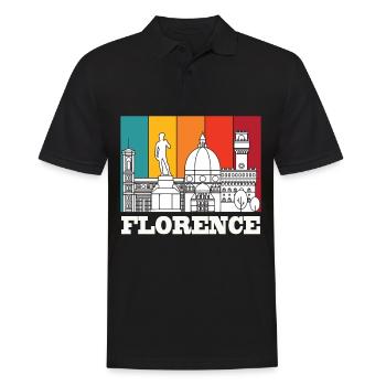 Florence Skyline Italy Tuscany Italian House - Men's Polo Shirt - black - Front - Kai (181cm)