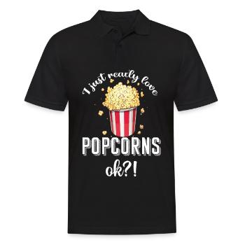 Popcorn Movies Soirée cinéma - Polo Homme - noir - Devant - Kai (181cm)