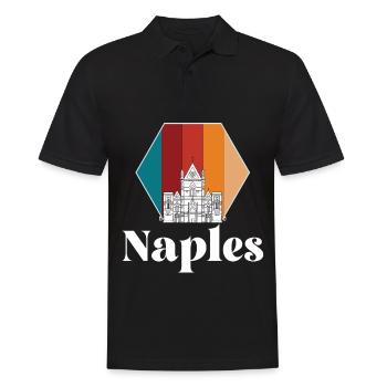 Naples Retro Italie Napoli Maison Italienne - Polo Homme - noir - Devant - Kai (181cm)