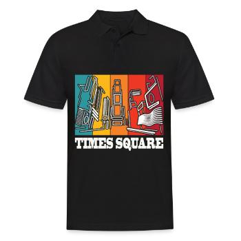 Times Square New York Souvenir NYC New York City R - Männer Poloshirt - Schwarz - Vorne - Kai (181cm)