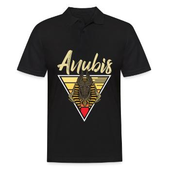 Anubis Pharaoh Egyptology God of the Dead Egypt S - Men's Polo Shirt - black - Front - Kai (181cm)