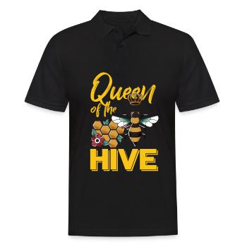 Queen Bee Beekeeper Honey Bee Beekeeping Bienenliebh - Men's Polo Shirt - black - Front - Kai (181cm)