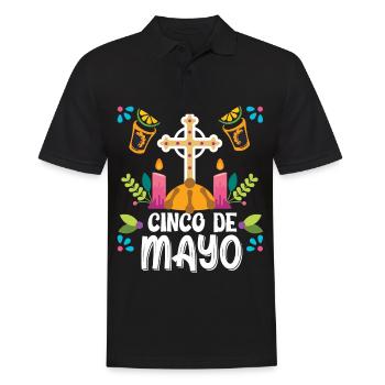 Cinco de Mayo Mexique Fête nationale Cuisine mexicaine - Polo Homme - noir - Devant - Kai (181cm)