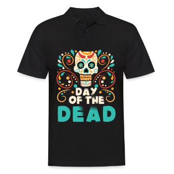Sugar Skull Day of the Dead Mexiko Urlaub mexikani - Männer Poloshirt - Schwarz - Vorne - Kai (181cm)
